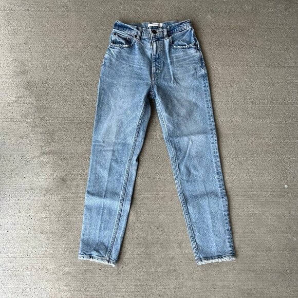 MOUSSY Vintage Women’s Straight Leg Jeans Blue Denim Japan Size 24 - Picture 1 of 7